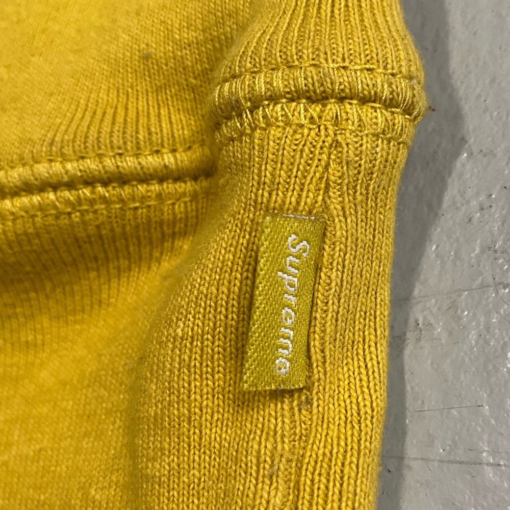 SUPREME Box Logo “BOGO” Mustard Box Logo Sweatshirt-S *GRAIL* - Picture 4 of 5